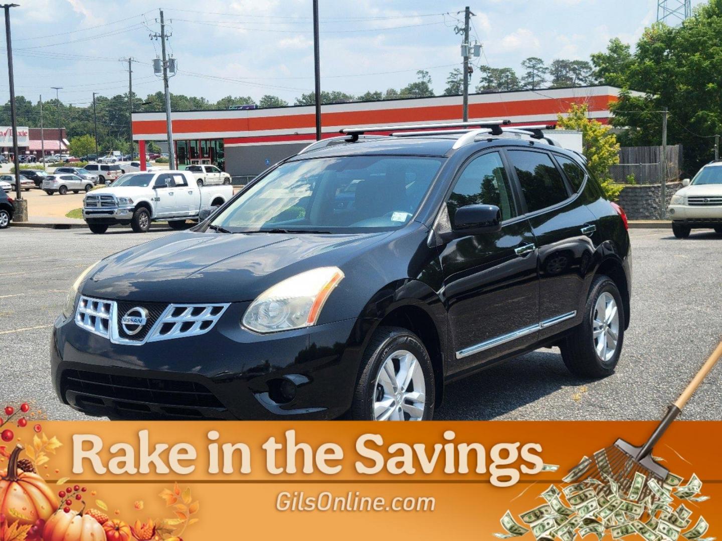 2012 Super Black /Black Nissan Rogue SV (JN8AS5MTXCW) with an Gas I4 2.5L/152 engine, 1-Speed Continuously variable ratio transmission, located at 7000 Northlake Connector, Columbus, GA, 31904, (706) 987-8085, 32.524975, -84.978134 - 2012 Nissan Rogue SV - Photo#1