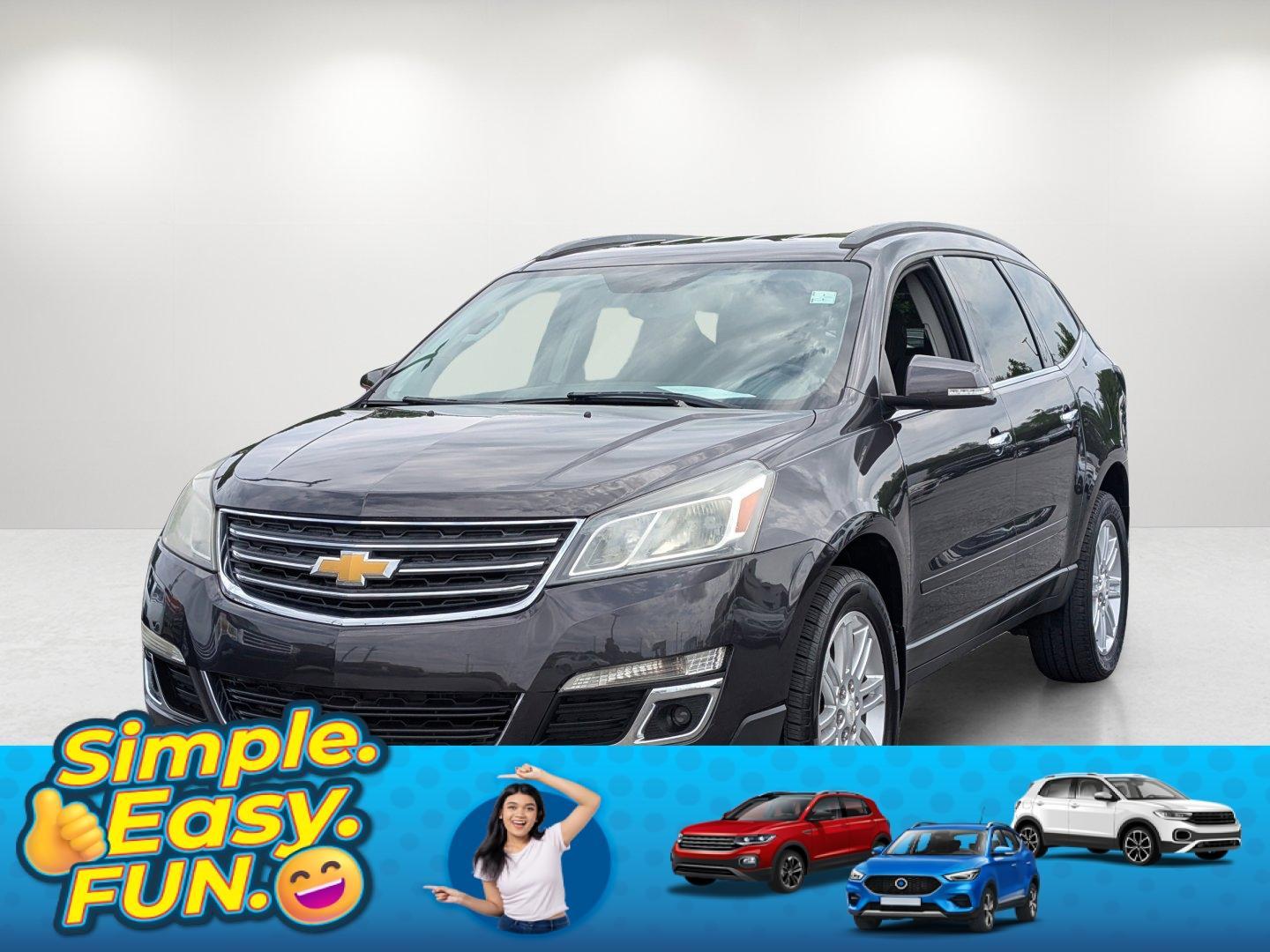 2014 /Ebony Chevrolet Traverse LT (1GNKRGKD4EJ) with an Gas V6 3.6L/217 engine, 6-Speed Automatic transmission, located at 5115 14th Ave., Columbus, GA, 31904, (706) 323-0345, 32.511494, -84.971046 - 2014 Chevrolet Traverse LT - Photo#0