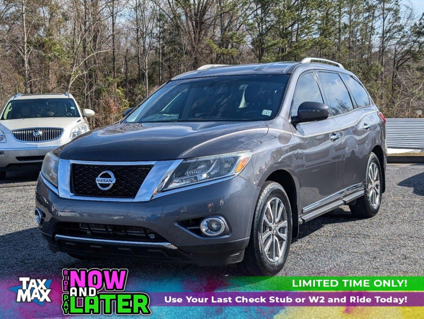 2014 /Charcoal Nissan Pathfinder SL (5N1AR2MN2EC) with an Regular Unleaded V-6 3.5 L/213 engine, 1-Speed CVT w/OD transmission, located at 3959 U.S. 80 W, Phenix City, AL, 36870, (334) 297-4885, 32.469296, -85.135185 - 2014 Nissan Pathfinder SL - Photo#0