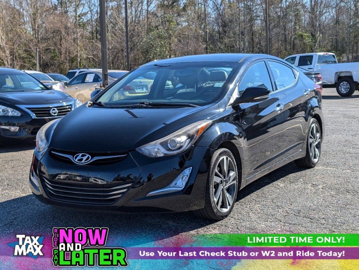 2015 /Beige Hyundai Elantra Limited (KMHDH4AE1FU) with an Regular Unleaded I-4 1.8 L/110 engine, 6-Speed Automatic w/OD transmission, located at 3959 U.S. 80 W, Phenix City, AL, 36870, (334) 297-4885, 32.469296, -85.135185 - 2015 Hyundai Elantra Limited - Photo#0