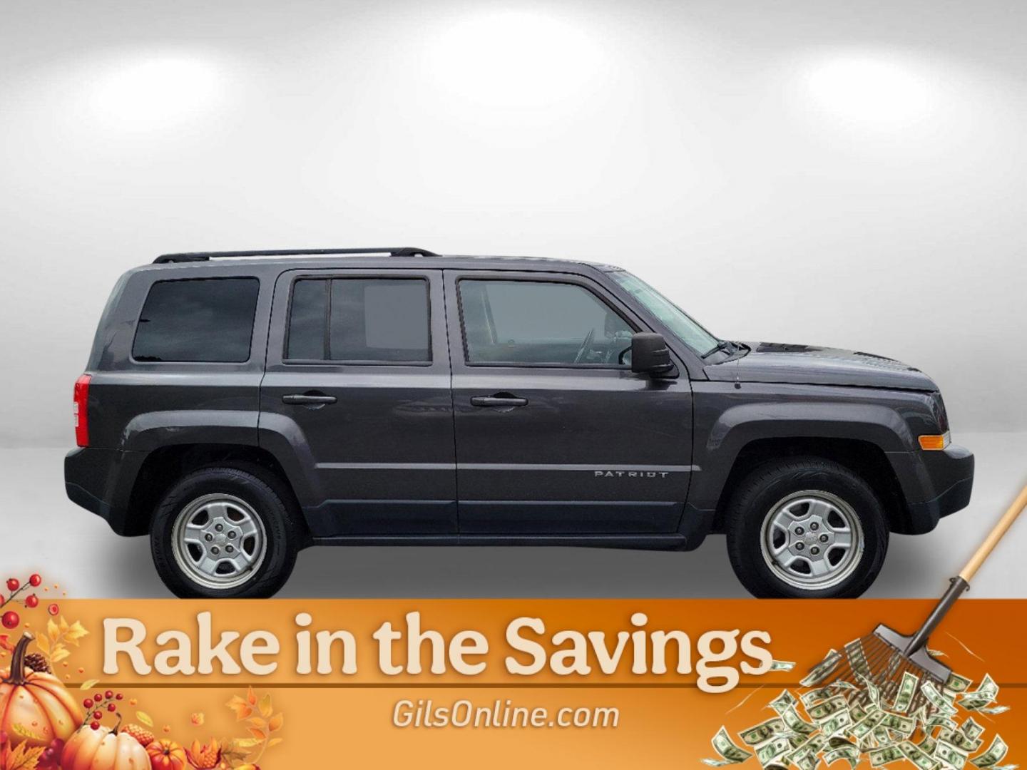 2015 Granite Crystal Metallic Clearcoat /Dark Slate Gray Jeep Patriot Sport (1C4NJPBAXFD) with an Regular Unleaded I-4 2.0 L/122 engine, 1-Speed CVT w/OD transmission, located at 804 22nd Ave, Phenix City, AL, 36870, (334) 297-1860, 32.484749, -85.024475 - 2015 Jeep Patriot Sport - Photo#3