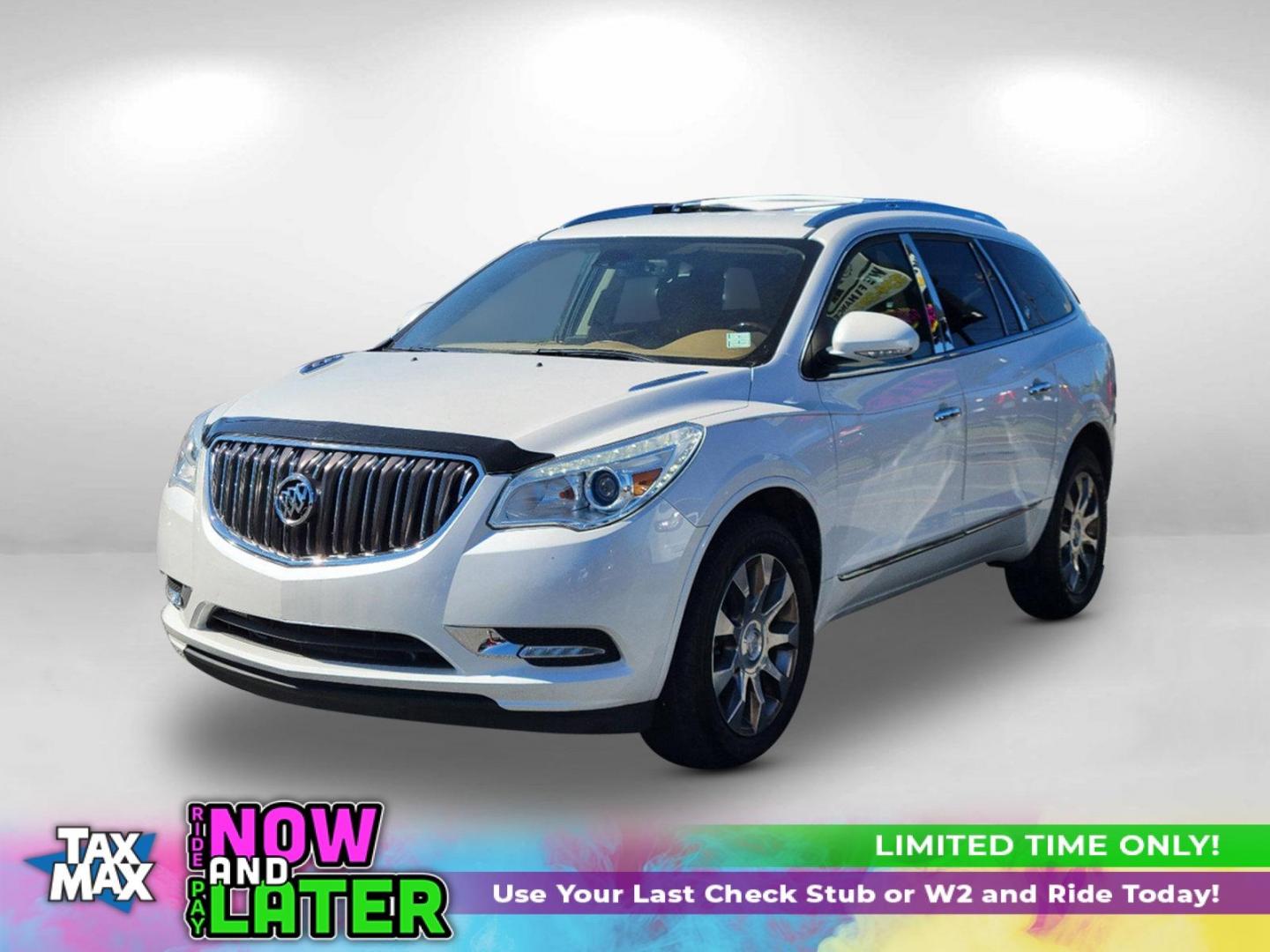 2017 White Frost Tricoat /Choccachino Buick Enclave Leather (5GAKRBKD2HJ) with an Gas V6 3.6L/217 engine, 6-Speed Automatic transmission, located at 5115 14th Ave., Columbus, GA, 31904, (706) 323-0345, 32.511494, -84.971046 - 2017 Buick Enclave Leather - Photo#0