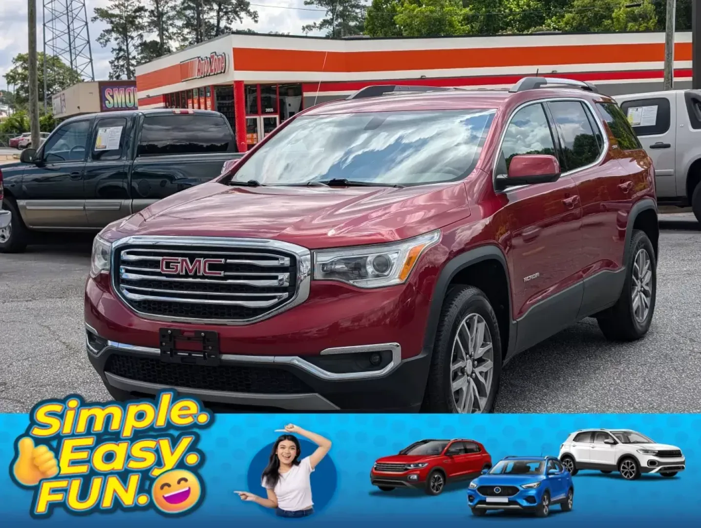 2019 /Dark Ash Gray/ Light Ash Gray GMC Acadia SLE (1GKKNLLA1KZ) with an Gas I4 2.5L/150 engine, 6-Speed Automatic transmission, located at 3959 U.S. 80 W, Phenix City, AL, 36870, (334) 297-4885, 32.469296, -85.135185 - 2019 GMC Acadia SLE - Photo#0